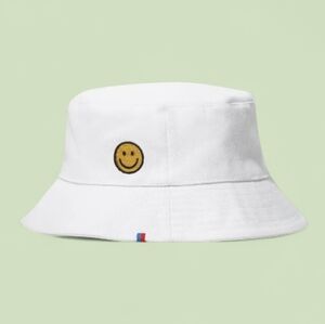 Kule the smile Face Bucket White Hat (m)